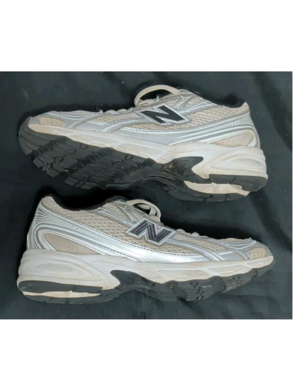 New Balance 740 Bungee Lace Kids Sneakers Grey Black US Size 1.5 PZ740NW